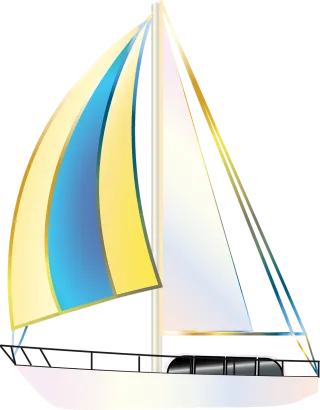 Graphic Sailboat Boat Stickdatei