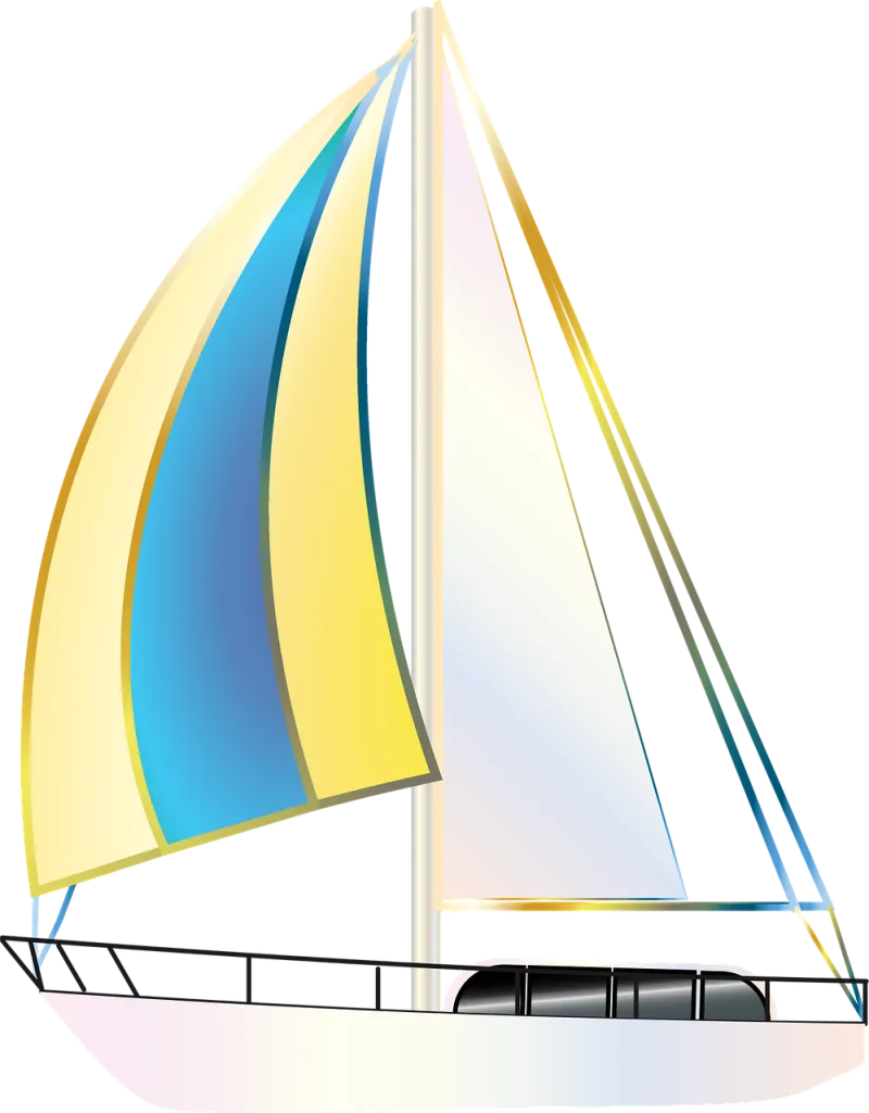 Graphic Sailboat Boat Stickdatei – Fahrzeuge