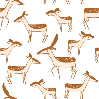 Deer Nature Pattern Stickdatei