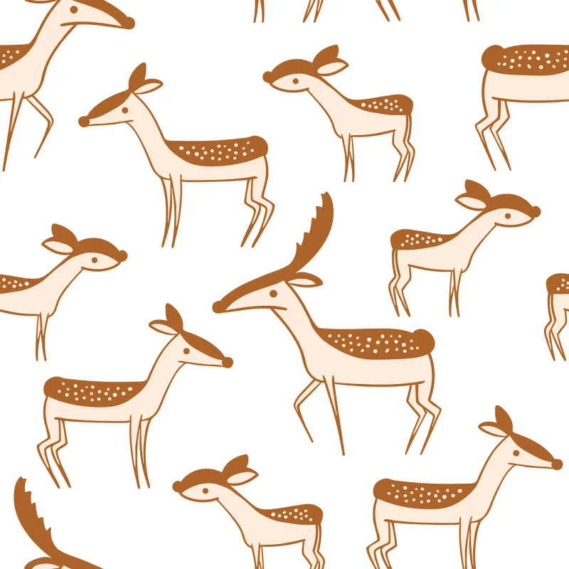 Deer Nature Pattern Stickdatei – Tiere