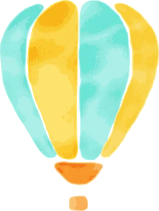 Balloon Watercolor Design Stickdatei – Kinder