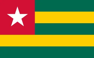 Flag Togo Togolese republic Stickdatei