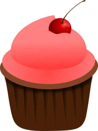 Cupcake Pink Food Stickdatei