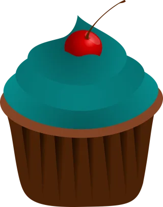 Cupcake Blue Food Stickdatei