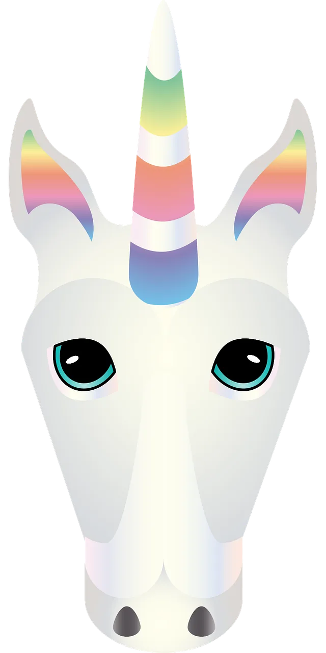 Graphic Unicorn Emoji Stickdatei – Kinder