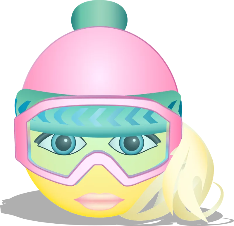 Graphic Skier Smiley Stickdatei – Sport