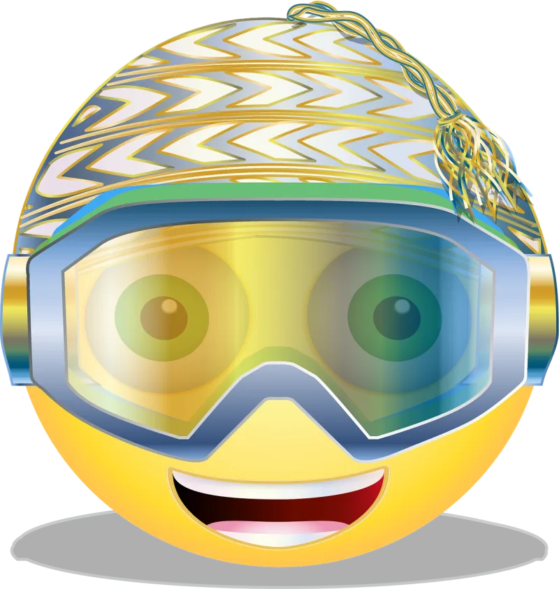 Graphic Skier Smiley Stickdatei – Sport