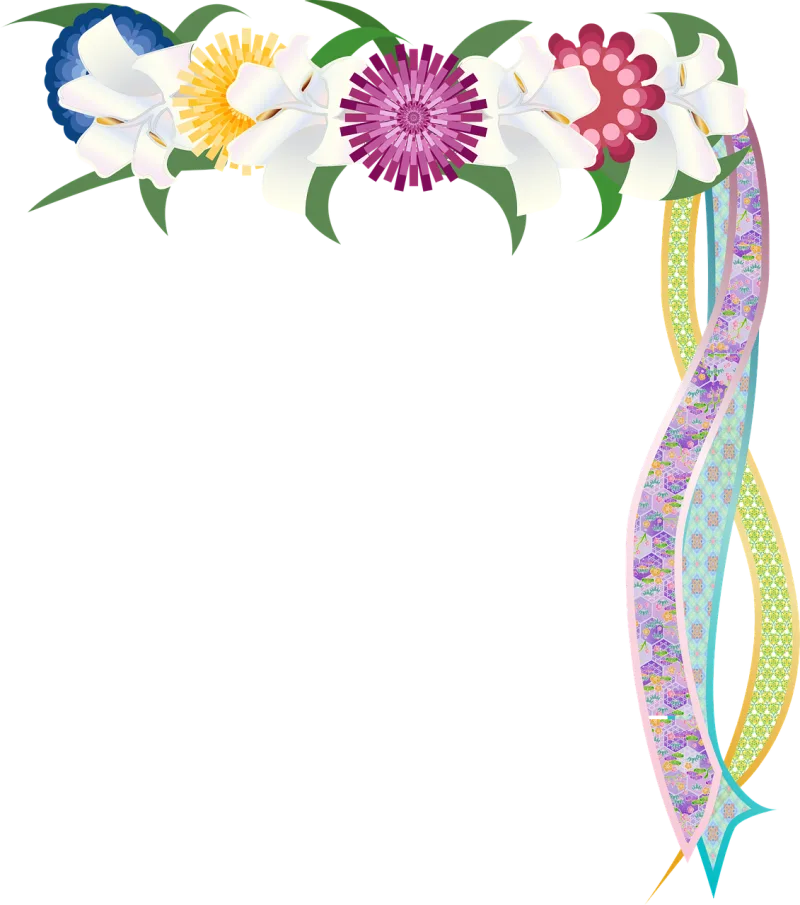 Graphic Mayday Flower crown Stickdatei – Weihnachten