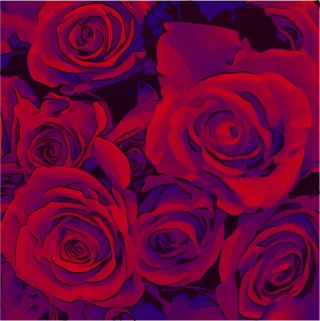 Red Roses Flowers Stickdatei