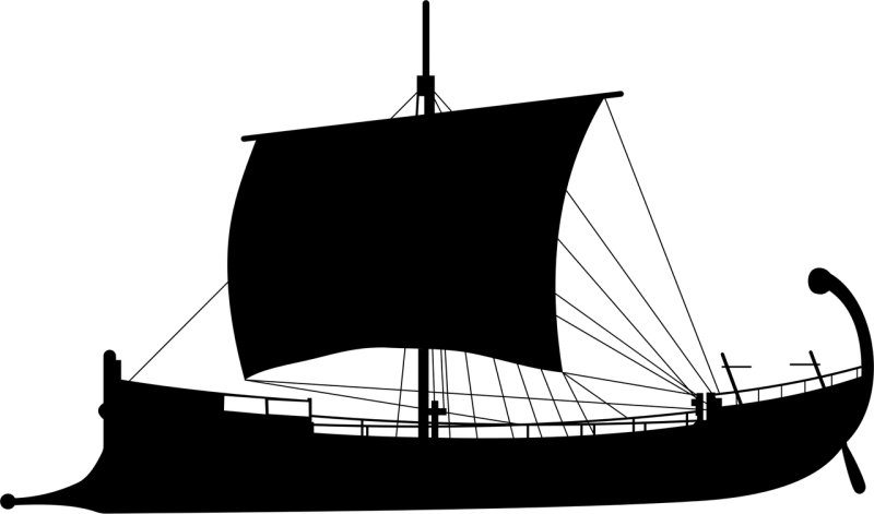 Ancient Ship Silhouette Stickdatei – Fahrzeuge