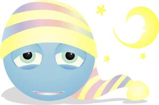 Graphic Sleepy smiley Tired Stickdatei