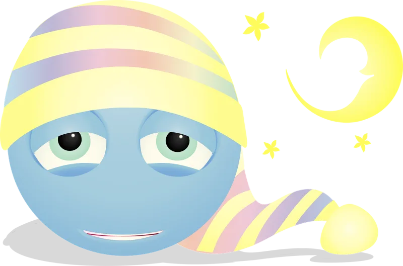 Graphic Sleepy smiley Tired Stickdatei – Natur