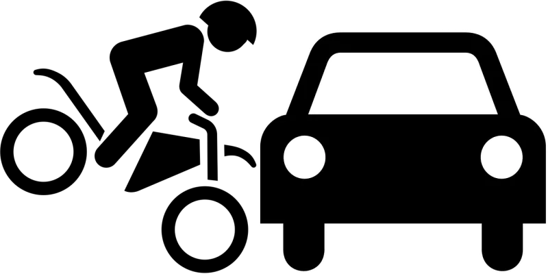 Motorcycle Car Crash Stickdatei – Fahrzeuge