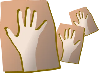 Hand Print Palm Stickdatei
