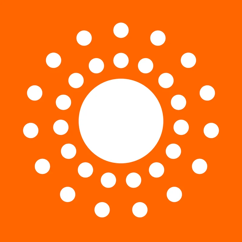 Sun Circle Orange Stickdatei – Natur