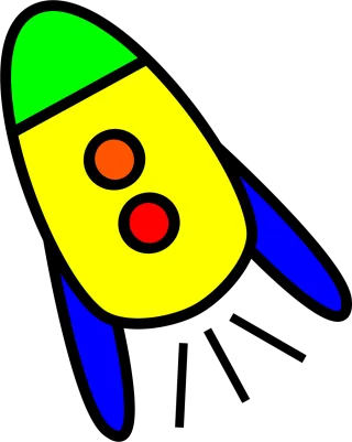 Rocket Ship Astronaut Stickdatei
