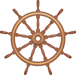 Steering wheel Sea Ship Stickdatei