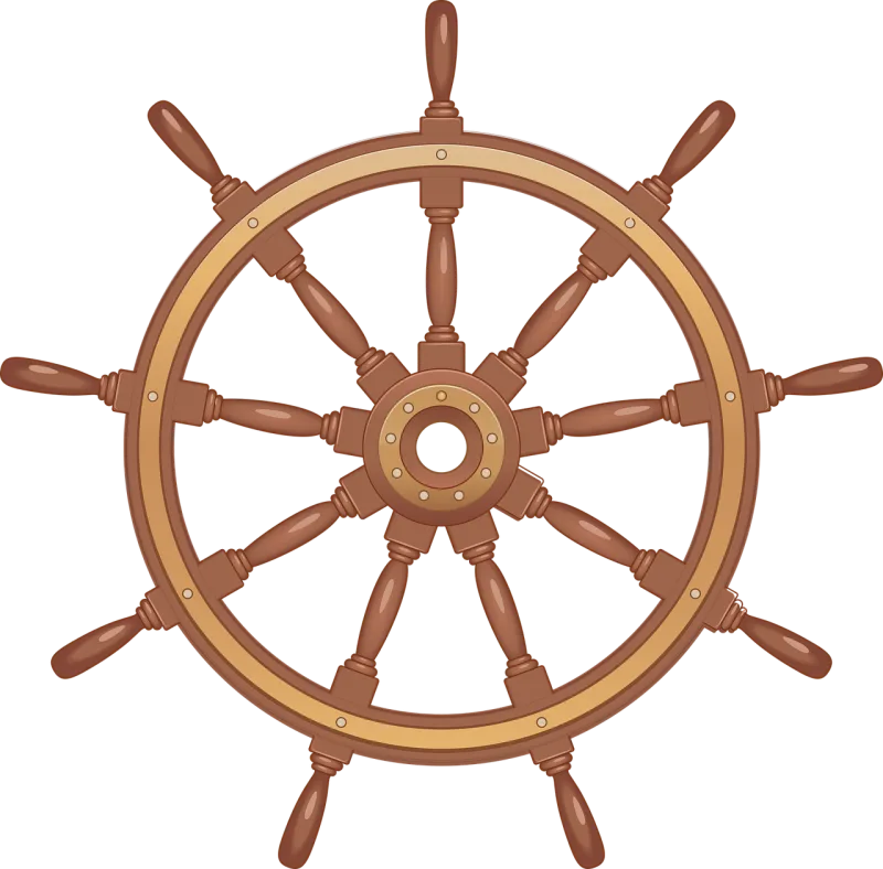 Steering wheel Sea Ship Stickdatei – Fahrzeuge