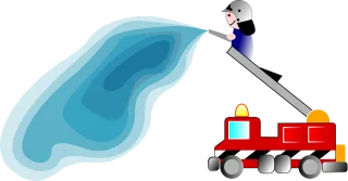 Fireman Water Fire Stickdatei