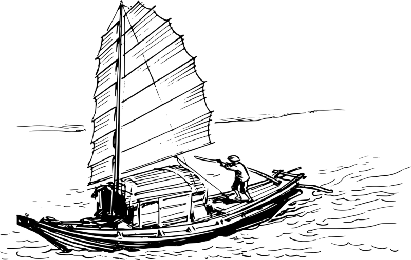 Boat Sail Sailboat Stickdatei – Fahrzeuge