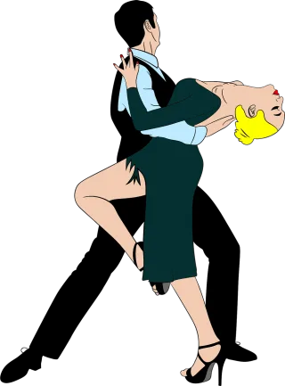 Couple Dancing Retro Stickdatei