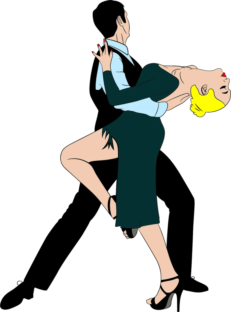 Couple Dancing Retro Stickdatei – Herzen & Liebe
