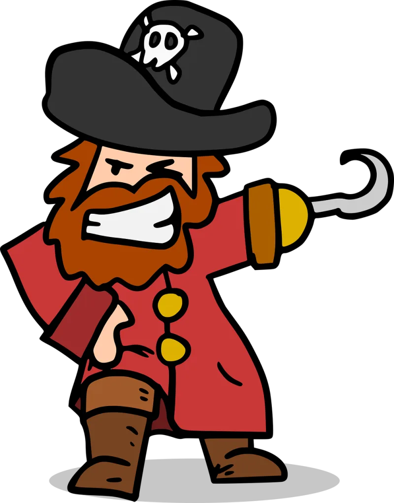 Pirate Corsair Captain Stickdatei – Kinder