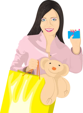 Girl Card Money Stickdatei