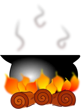 Fire Flame Pot Stickdatei
