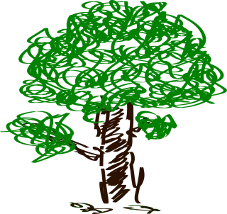 Tree Pencil Artwork Stickdatei – Natur