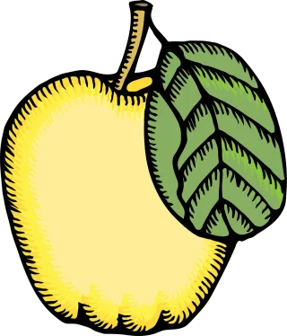 Apple Yellow Fruit Stickdatei – Essen & Trinken