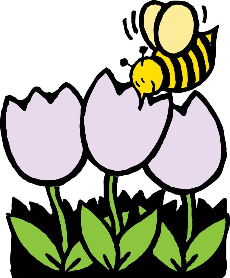 Bees Honeybee Flowers Stickdatei – Tiere