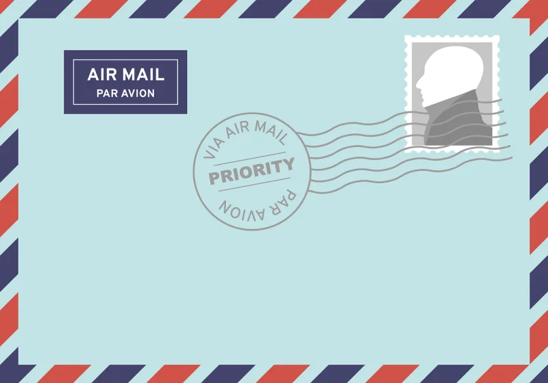 Post office Airmail Letter Stickdatei – Fahrzeuge