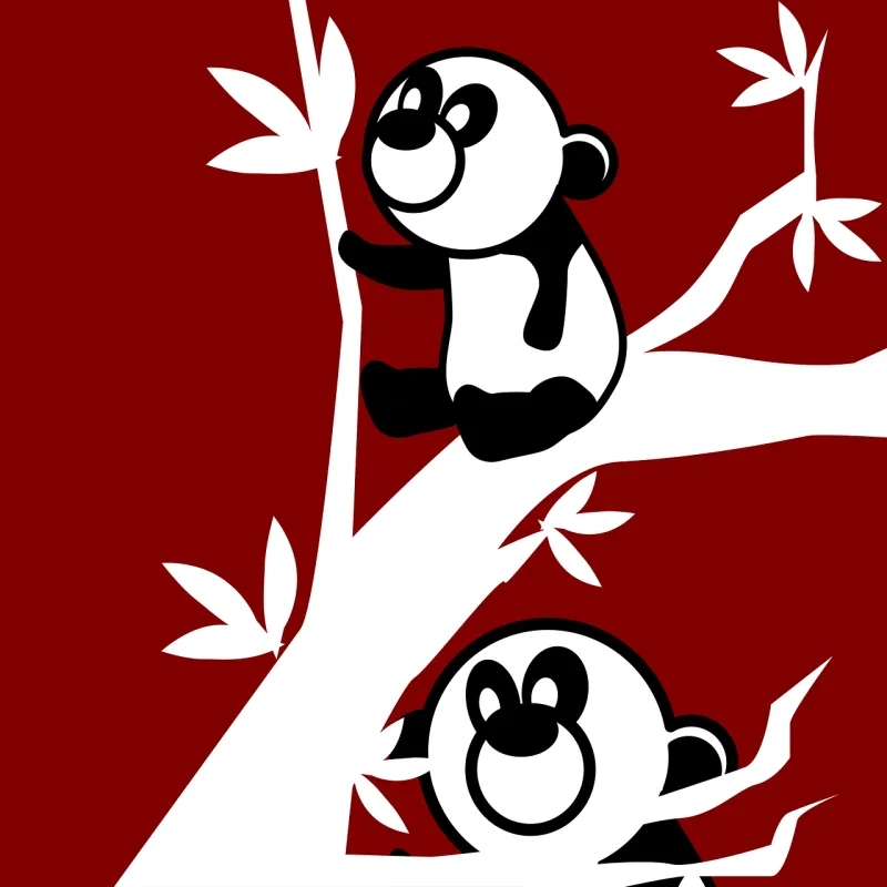 Pandas Animals Nature Stickdatei – Tiere