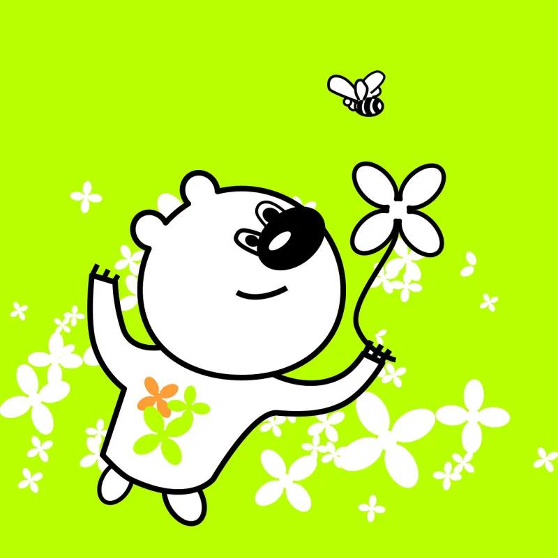 Spring Green Flower wallpaper Stickdatei – Tiere