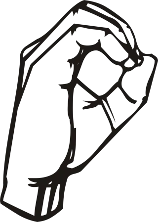 Sign Language Hand Stickdatei – Natur