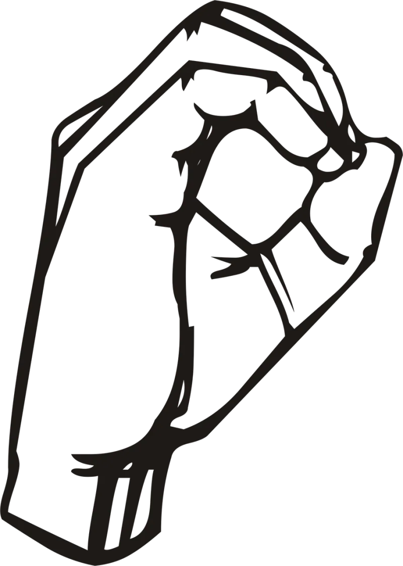 Sign Language Hand Stickdatei – Natur