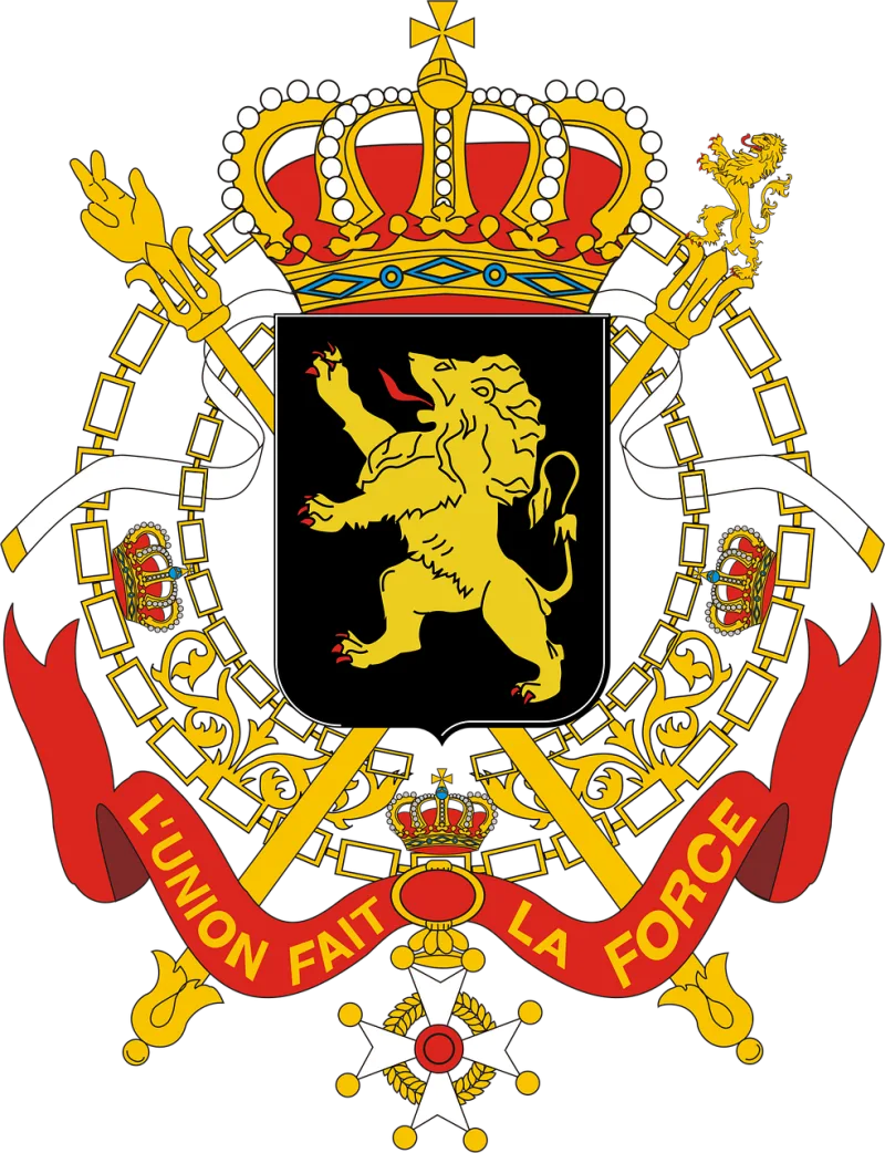 Belgium Coat of arms Government Stickdatei – Tiere