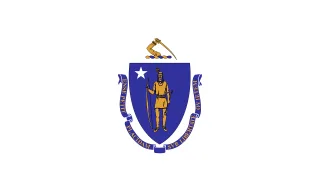 Flag Massachusetts Blue Stickdatei