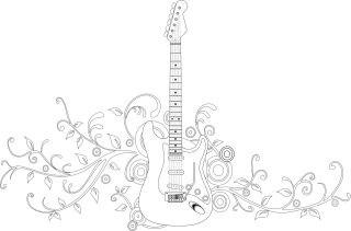 Music Guitar Fender Stickdatei