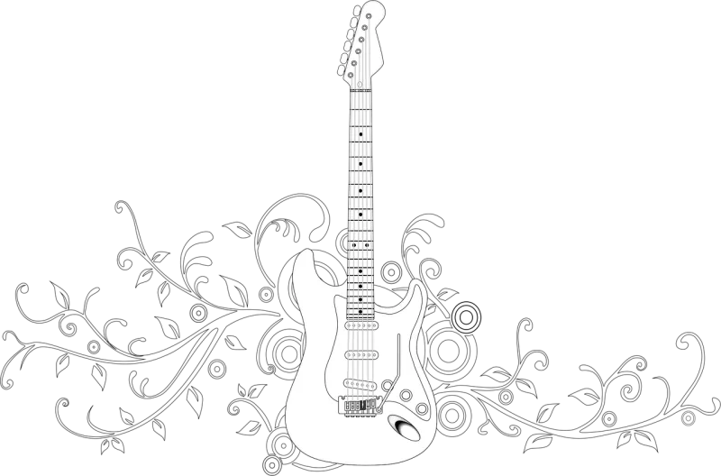 Music Guitar Fender Stickdatei – Musik