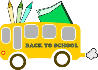 Back to school Bus Back Stickdatei