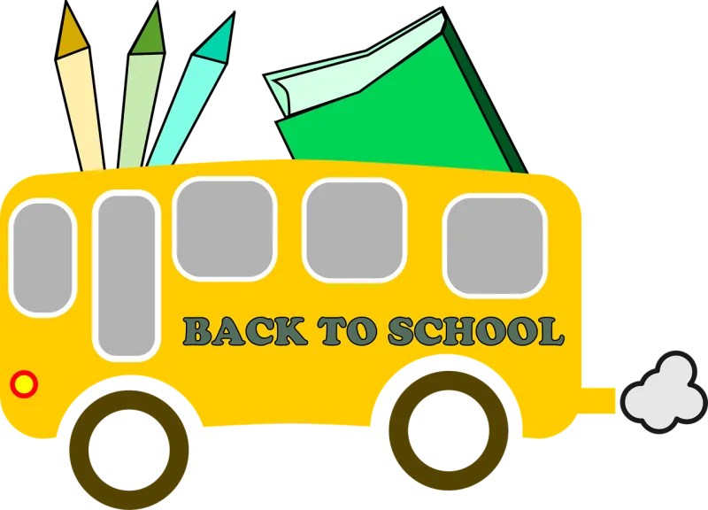Back to school Bus Back Stickdatei – Fahrzeuge