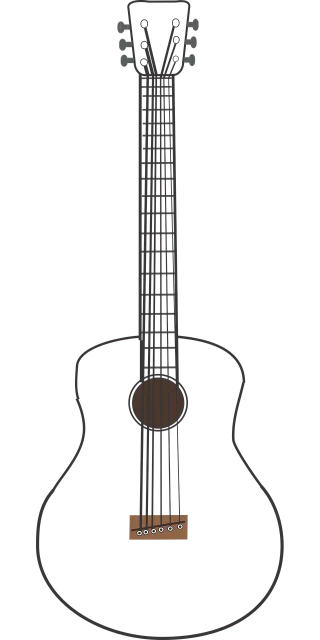 Guitar White Brown Stickdatei