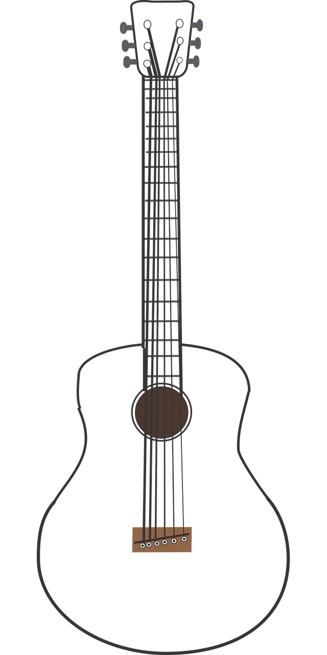 Guitar White Brown Stickdatei – Musik