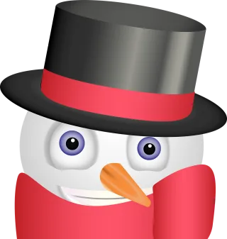 Graphic Snowman emoji Snowman smiley Stickdatei