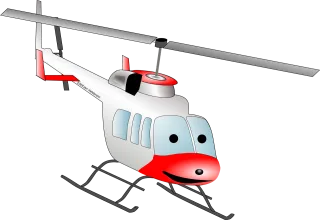Helicopter Chopper Cartoon Stickdatei