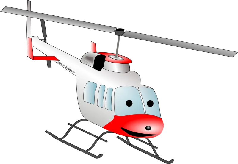 Helicopter Chopper Cartoon Stickdatei – Fahrzeuge