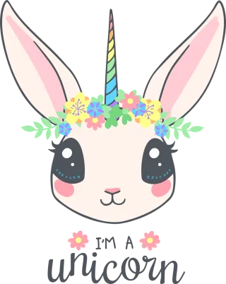 Unicorn Rabbit Hare Stickdatei