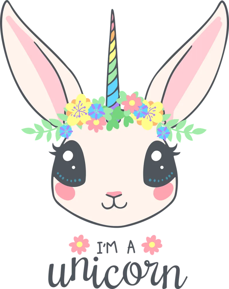 Unicorn Rabbit Hare Stickdatei – Tiere